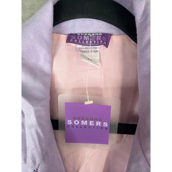 NWT Suzanne Somers Collection Womens Lavender 2 Piece Velvet Pant Suit Size M - Picture 3 of 7